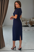 Girl in Mind Womens Aveline Seam Detail Midi Dress SI9408-A - Navy