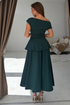 Girl in Mind Womens Connie Peplum Midi Dress SI9448-A - Green