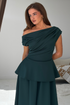 Girl in Mind Womens Connie Peplum Midi Dress SI9448-A - Green