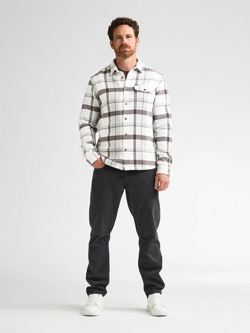 Petrol Industries Heavyweight Cotton Check Flannel Shirt SIL410 0112 - Seashell White