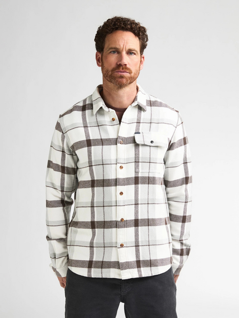 Petrol Industries Heavyweight Cotton Check Flannel Shirt SIL410 0112 - Seashell White