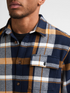 Petrol Industries Heavyweight Cotton Check Flannel Shirt SIL410 5092 - Royal Navy