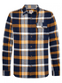 Petrol Industries Heavyweight Cotton Check Flannel Shirt SIL410 5092 - Royal Navy