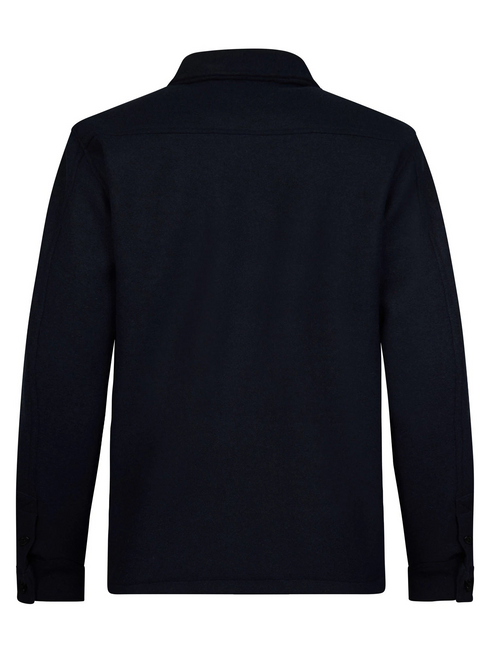 Petrol Industries Full-Zip Wool-Look Overshirt Jacket SIL418 5092 - Royal Navy