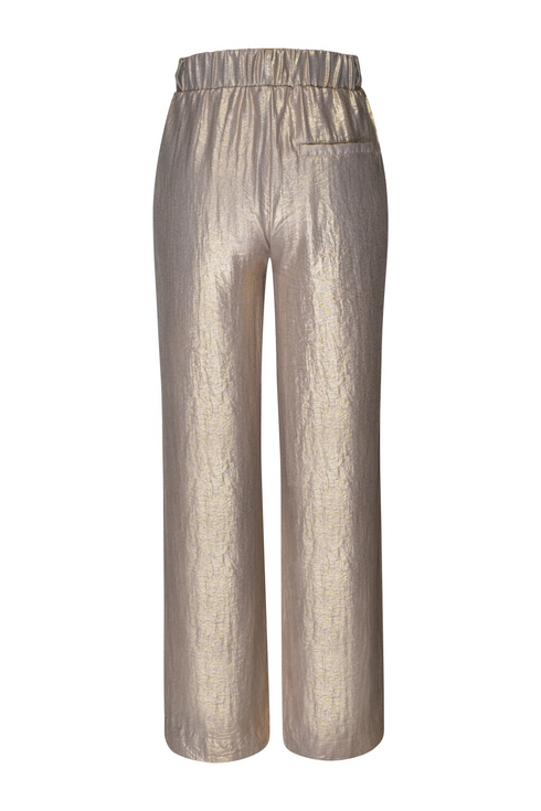 Kimara Silke Metallic Wide-Leg High-Waist Trousers SILKE - Gold