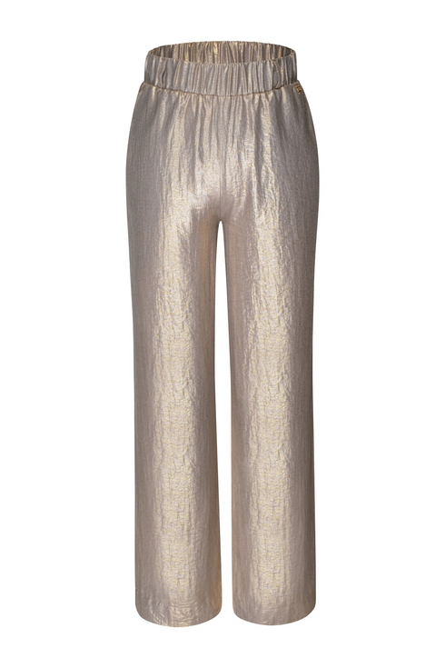 Kimara Silke Metallic Wide-Leg High-Waist Trousers SILKE - Gold