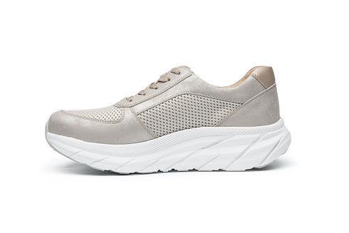 G Comfort Taupe Metallic & Mesh Ultra Light Sneakers with Side Zip SP-1561T