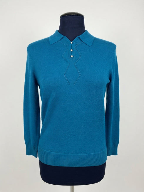 Castle Knitwear Collared Knit Pullover SV388 1265 - Dragonfly Blue