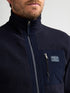 Petrol Textured Zip-Collar Fleece Sweatshirt SWC332 5092 - Royal Navy