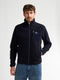 Petrol Textured Zip-Collar Fleece Sweatshirt SWC332 5092 - Royal Navy