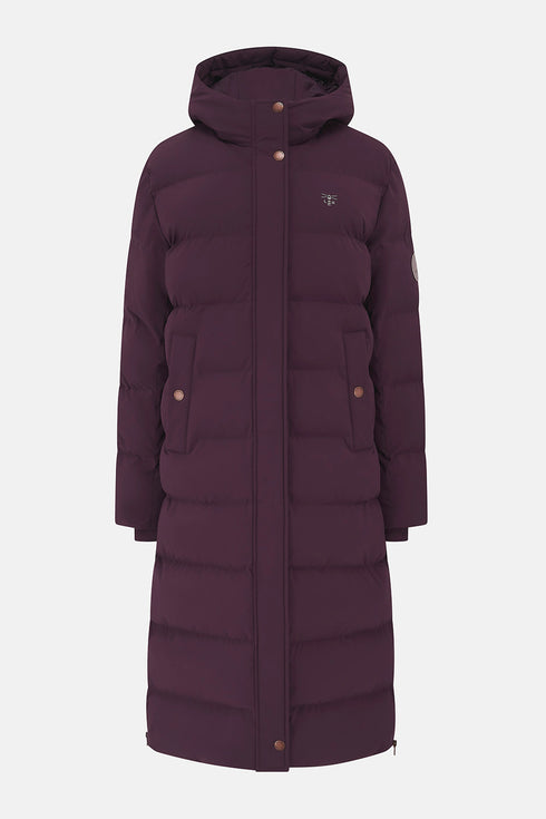 Lighthouse Savannah AW26 in Damson/Grape Longline Padded Winter Coat with Recycled Fill