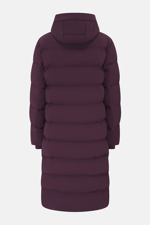 Lighthouse Savannah AW26 in Damson/Grape Longline Padded Winter Coat with Recycled Fill
