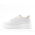 Heavenly Feet Womens White Shelby Litesoles Platform Trainer with Silver Detail