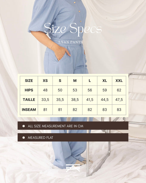 Kimara Fashion Women's Light Blue Denim Lyan Wide-Leg Trousers – Shimmer Finish with Drawstring Wais