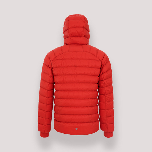 Mac In A Sac Men's Summit Flame Red Packable Duck Down Insulated Jacket