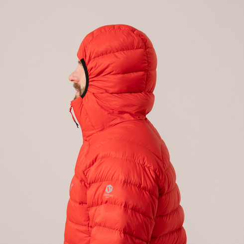 Mac In A Sac Men's Summit Flame Red Packable Duck Down Insulated Jacket