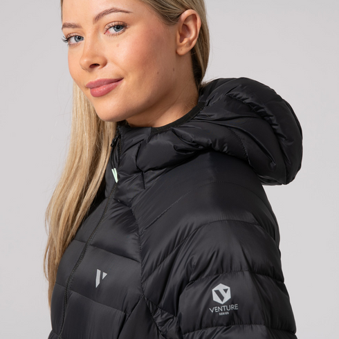 Mac In A Sac Women's Venture Summit Jet Black Packable Duck Down Insulated Jacket