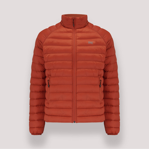 Mac In A Sac Men's Synergy Burnt Orange Packable Thermolite Insulated Jacket