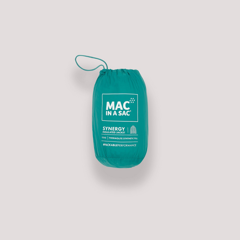Mac In A Sac Synergy Women's Soft Teal Packable Thermolite Insulated Jacket