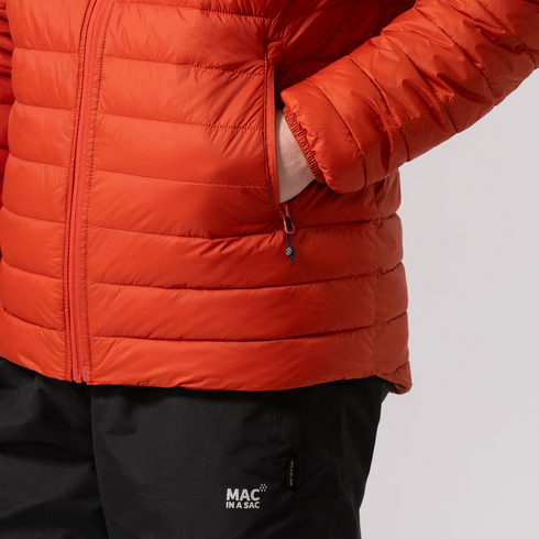 Mac In A Sac Men's Synergy Burnt Orange Packable Thermolite Insulated Jacket