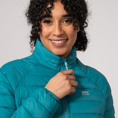 Mac In A Sac Synergy Women's Soft Teal Packable Thermolite Insulated Jacket