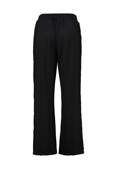 Hailys Pa44ily Glitter Side Stripe Wide Leg Trousers TIP-H01113 - Black Glitter