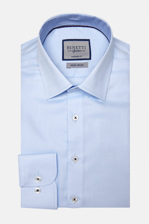 Benetti Brad Tapered Fit Long Sleeve Formal Shirt - Men's Non-Iron Cotton