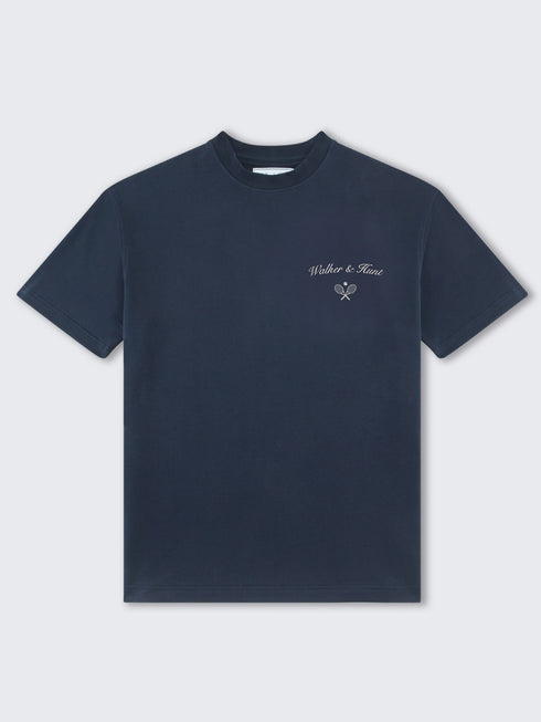 Walker and Hunt St Tropez Tennis Club Tee Navy
