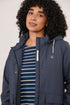 Lighthouse Tess AW26 in Navy Fleece-Lined Waterproof Mid-Hip Coat