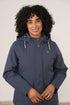 Lighthouse Tess AW26 in Navy Fleece-Lined Waterproof Mid-Hip Coat