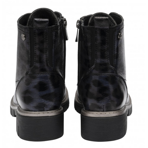 Lotus Jojo Leopard Print Ankle Boot ULB350EZ - Navy Leopard