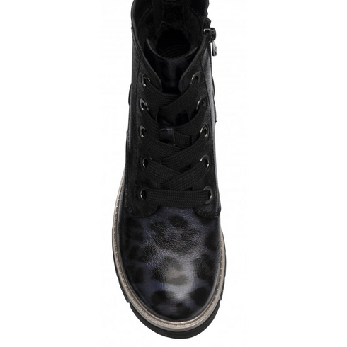 Lotus Jojo Leopard Print Ankle Boot ULB350EZ - Navy Leopard
