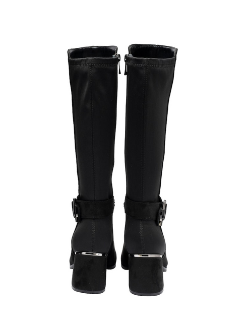 Lotus Palmer Faux Suede Stretch Knee High Boot ULB530BB90 - Black