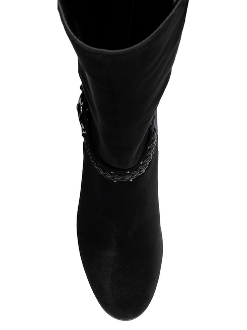 Lotus Palmer Faux Suede Stretch Knee High Boot ULB530BB90 - Black