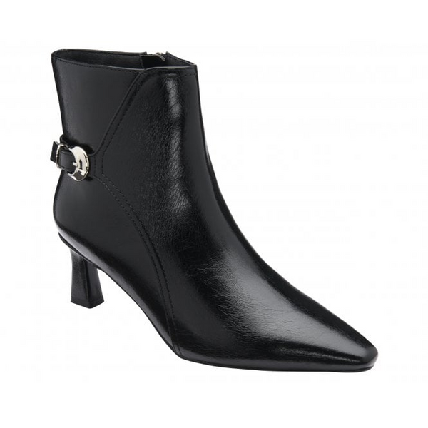 Lotus Ripley Buckle Pointed Heeled Ankle Boot ULB536BB - Black