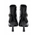 Lotus Ripley Buckle Pointed Heeled Ankle Boot ULB536BB - Black