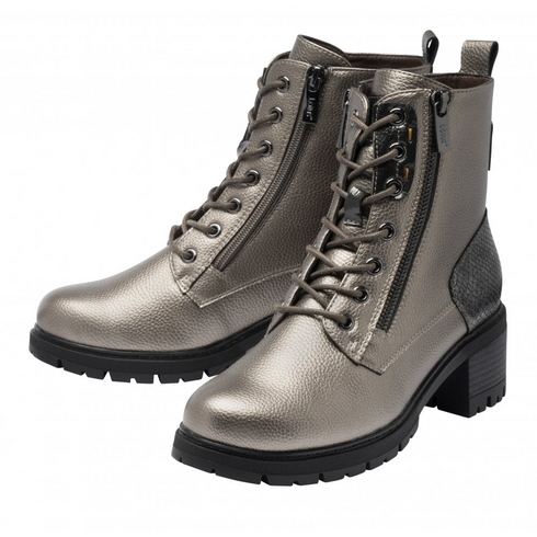 Lotus Womens Jazlyn Metallic Ankle Boot ULB564DG - Gunmetal