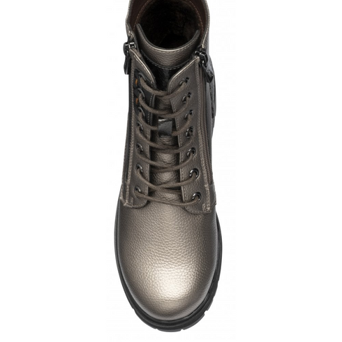 Lotus Womens Jazlyn Metallic Ankle Boot ULB564DG - Gunmetal