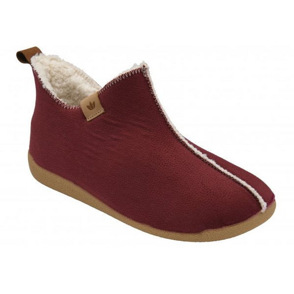 Lotus Francisca Faux Shearling Slipper Boot ULH138DR - Bordo