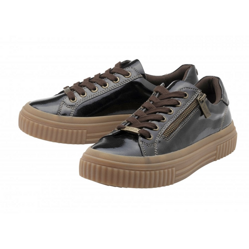 Lotus Womens Alexa Patent Trainer ULS645TP - Brown Patent
