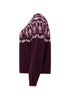 Hailys Co44lette Nordic Fairisle Crew Neck Knit Jumper UNF-9721 - Dark Cherry/Silky Rose