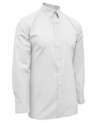 A-Student Plain Long Sleeve Girls School Shirt White