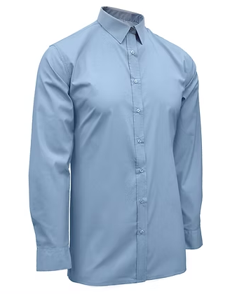 Shirt Foundation Plain Long Sleeve Classic Shirt Blue From 15.5"