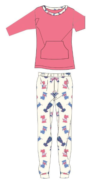 Indigo Sky Ladies' 2-Piece Pyjama Set - Cute Dog Range IN458181