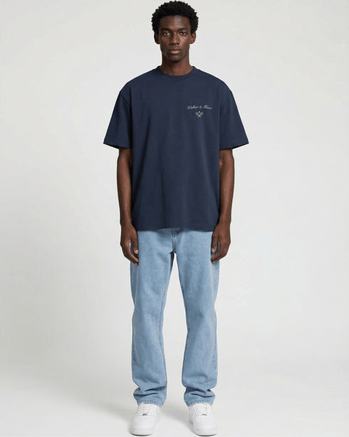 Walker and Hunt St Tropez Tennis Club Tee Navy