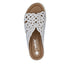 Rieker Womens White Morelia Mule Sandal with Perforated Detail V4189-80