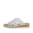 Rieker Womens White Morelia Mule Sandal with Perforated Detail V4189-80