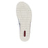Rieker Womens White Morelia Mule Sandal with Perforated Detail V4189-80