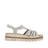 Rieker Womens Silver/Platinum V4918-90 Antistress Embellished Wedge Sandal