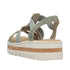 Rieker Womens Green V4949-52 Antistress Embellished Wedge Sandal